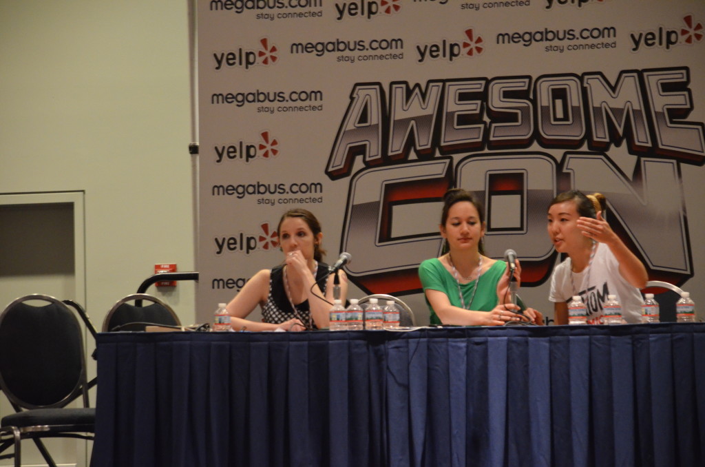 Amy, Bria, and Esther talk Diversity. [Photo Credit: Feed Your Nerd]